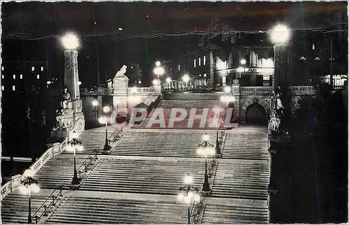 Cartes postales moderne Marseille L'Escalier Monumental et la Gare