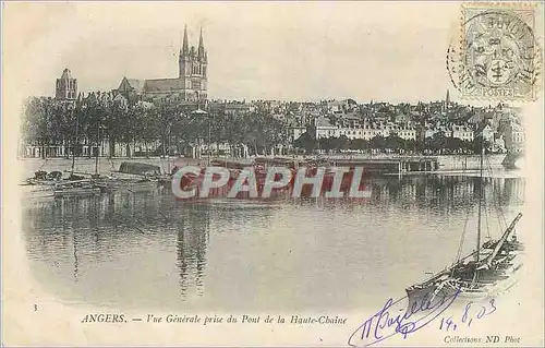 Ansichtskarte AK Angers Vue generale prise du Pont de la Haute Chaine