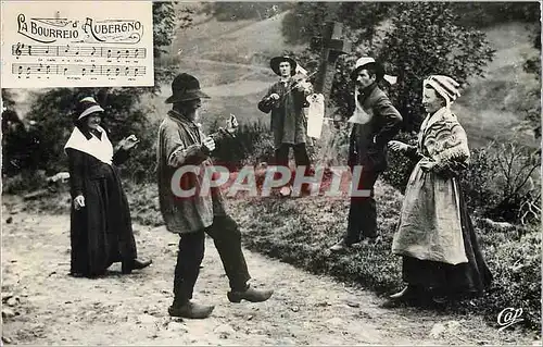 Cartes postales moderne Types d'Auvergne La Bourree Folklore