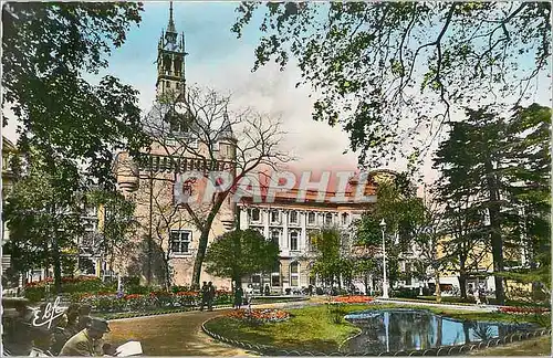 Moderne Karte Toulouse Square de Gaulie et Donjon du Capitole