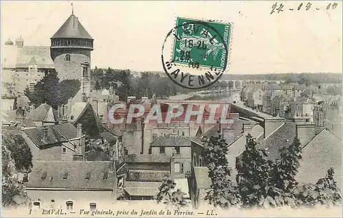 Cartes postales Laval Vue generale prise du Jardin de la Perrine