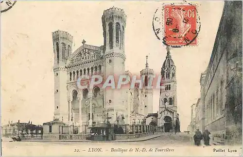 Cartes postales moderne Lyon Basilique de ND de Fourvieres