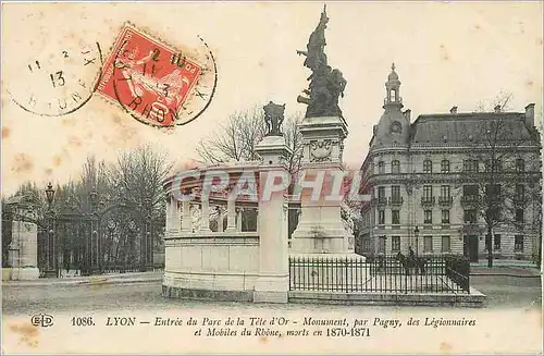 Cartes postales Lyon Entree du Parc de la Tete d'Or