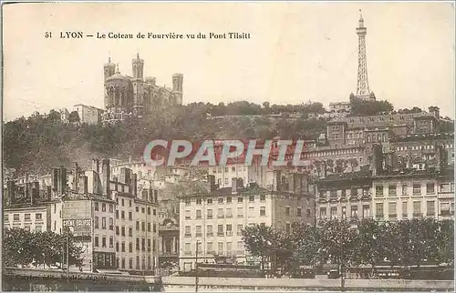 Ansichtskarte AK Lyon Le Coteau de Fourviere vu du Pont Tilsitt