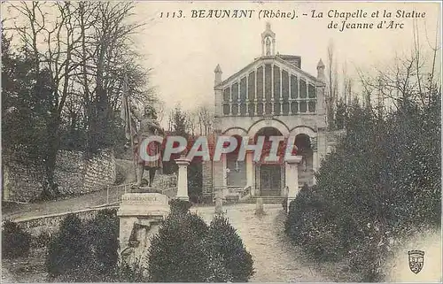Cartes postales Beaunant Rhone La Chapelle et la Statue de Jeanne d'Arc