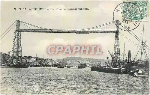 Cartes postales Rouen Le Pont a Transbordeur Bateaux