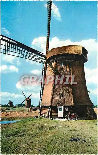 Moderne Karte Noord hollandse watermolen Moulin a vent
