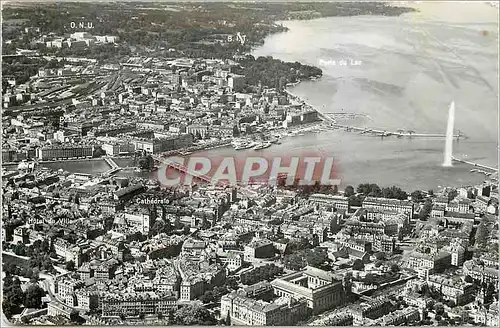 Moderne Karte Geneve Vue aerienne