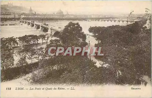 Cartes postales Lyon Les Ponts et Quais du Rhone