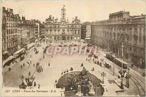 Cartes postales Lyon Place des Terreaux Tramway