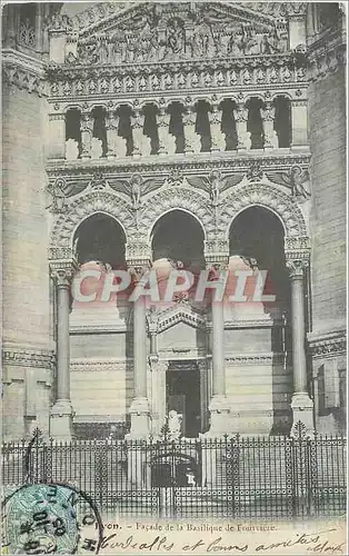 Cartes postales Lyon Facade de la Basilique de Fourviere