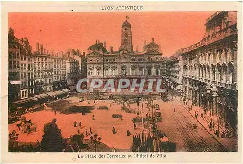 Cartes postales Lyon La Place des Terreaux et l'Hotel de Ville