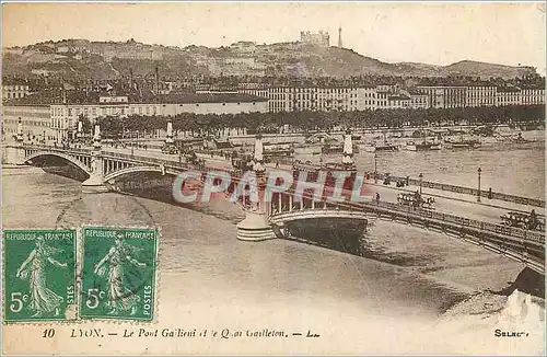 Ansichtskarte AK Lyon Le Pont Gailieni et le Quai Gailleton