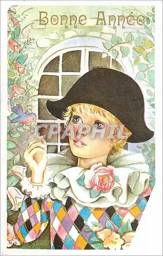 Cartes postales moderne Bonne Annee Arlequin