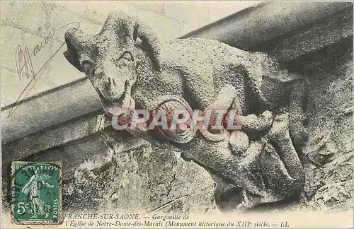 Cartes postales Villefranche sur Saone Gargouille de l'Eglise de Notre Dame des Marais