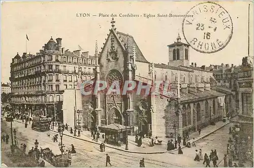 Cartes postales Lyon Place des Cordeliers Eglise Saint Bonaventure