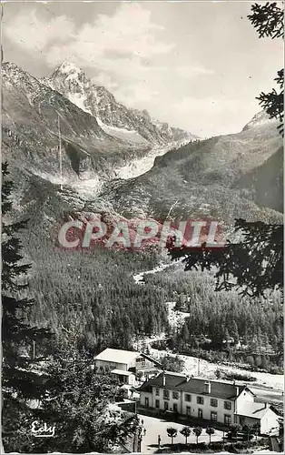 Cartes postales moderne Haute Savoie La gare le glacier et le Chardonnet