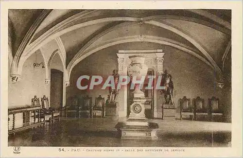 Cartes postales Pau Chateau Henri IV Salle des Officiers de Service