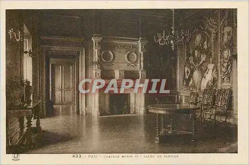 Cartes postales Pau Chateau Henri IV Salon de Famille