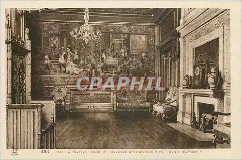 Ansichtskarte AK Pau Chateau Henri IV Chambre du Souvenir dits Henri d'Albert