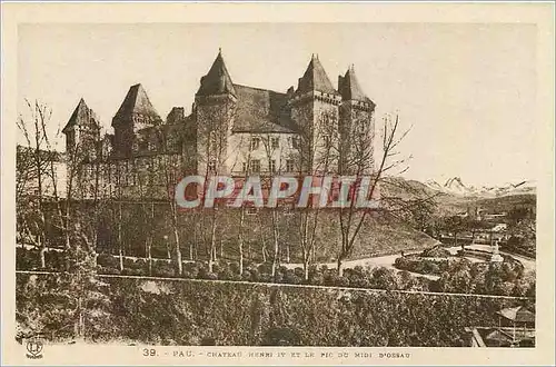 Ansichtskarte AK Pau Chateau Henri IV et le Pic du Midi d'Ossau