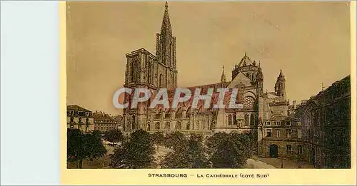 Ansichtskarte AK Strasbourg La Cathedrale Cote Sud