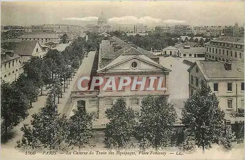 Ansichtskarte AK Paris La Caserne du Train des Equipages Place Fontenay Militaria