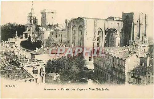 Cartes postales Avignon Palais des Papes Vue Generale