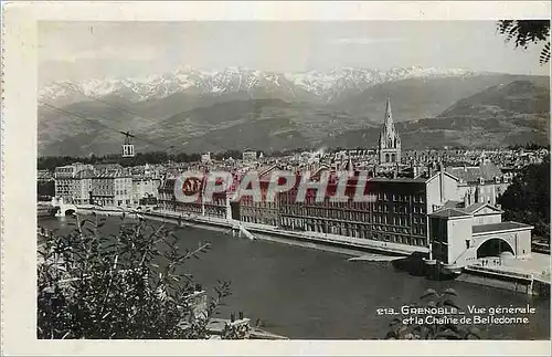 Cartes postales Grenoble Vue generale et la chaine de Bel ledonne