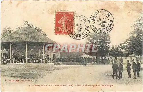 Cartes postales Champ de Tir de Chambaran Isere Vue du Kiosque pendant la Musique Militaria