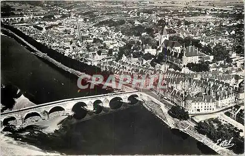 Moderne Karte Gien vu d'Avion Vue generale