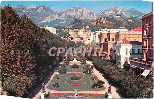 Moderne Karte Menton AM Les jardins du Casino