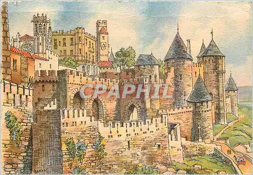 Cartes postales Carcassonne Les Remparts Porte d'Aude