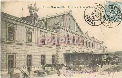 Ansichtskarte AK Marseille La Gare Saint Charles