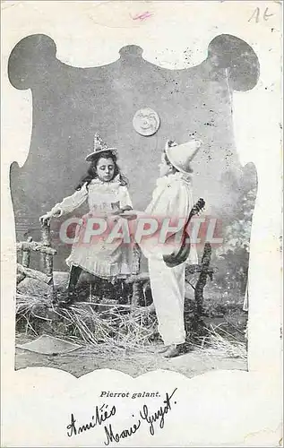 Cartes postales Pierrot galant