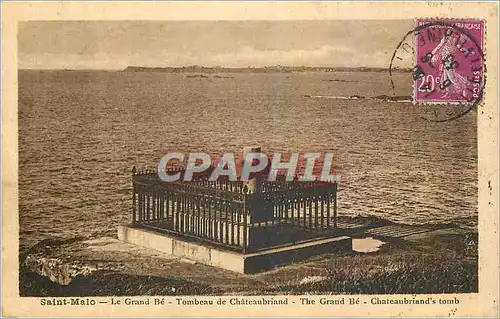 Cartes postales Saint Malo Le Grand Be Tombeau de Chateaubriand