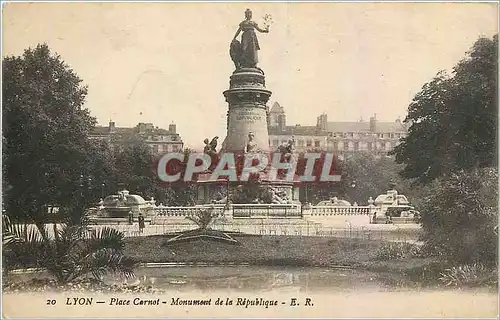 Cartes postales Lyon Place Carnot Monument de la Republique