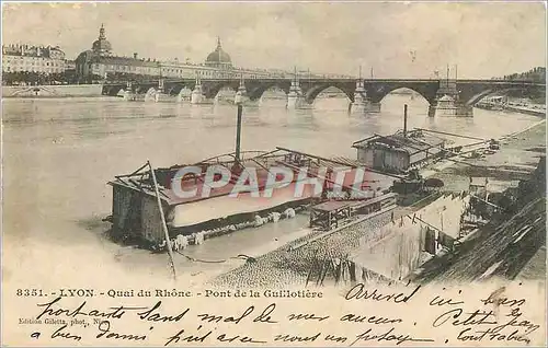 Cartes postales Lyon Quai du Rhone Pont de la Guillotiere