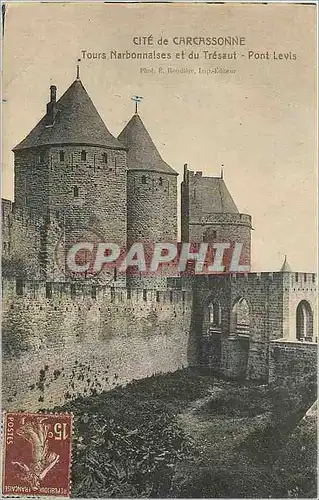 Ansichtskarte AK Cite de Carcassonne Tours Narbonnaises et du Tresaut