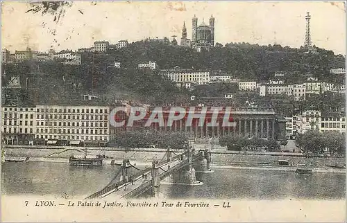 Ansichtskarte AK Lyon Le Palais de Justice Fourviere et Tour de Fourviere