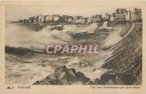 Cartes postales Parame Vue vers Rochebonne par gros temps