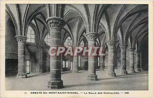 Cartes postales Abbaye du Mont Saint Michel La Salle des Chevaliers