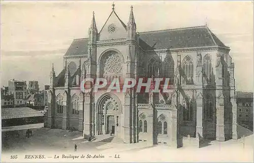 Ansichtskarte AK Rennes La Basilique de St Aubin