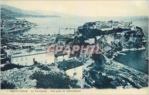 Cartes postales Monte Carlo La Principaute Vue prise de l'observatoire