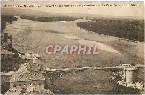 Cartes postales Pont Saint Esprit L'Arche mariniere et les Confluents de l'Ardeche et du Rhone