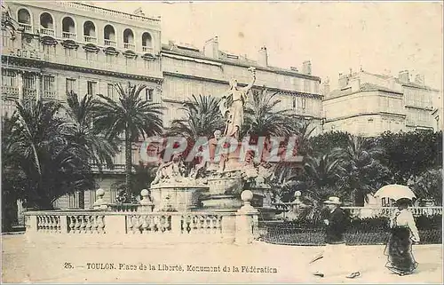 Cartes postales Toulon Place de la Liberte Monument de la Federation