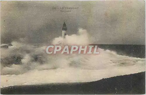 Cartes postales Le Treport Tempete Phare