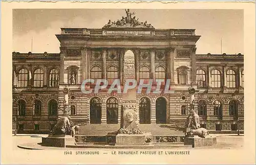 Cartes postales Strasbourg Le Monument Pasteur et l'Universite