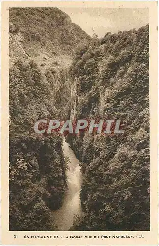 Ansichtskarte AK Saint Sauveur La Gorge vue du Pont Napoleon