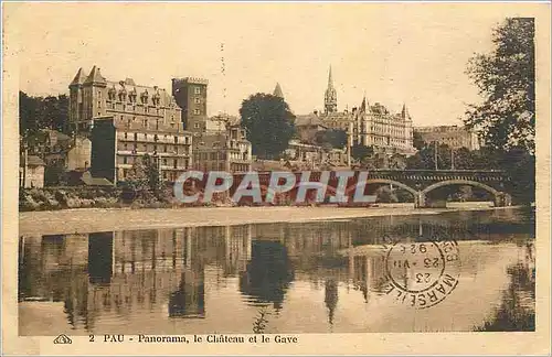 Cartes postales Pau Panorama le Chateau et le Gave